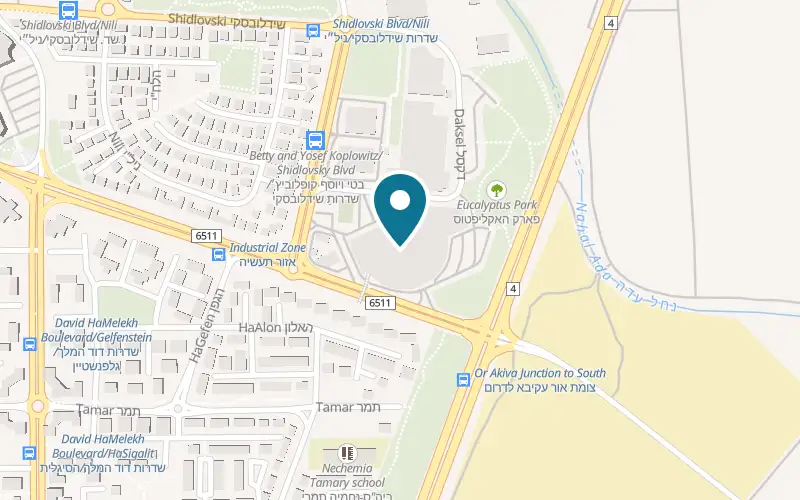 Map showing Pizza Hut Or Akiva at Orot Mall, Or Akiva