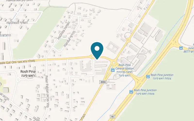 Map showing Pizza Hut Rosh Pinna at 1 Gaoni Street, Rosh Pinna