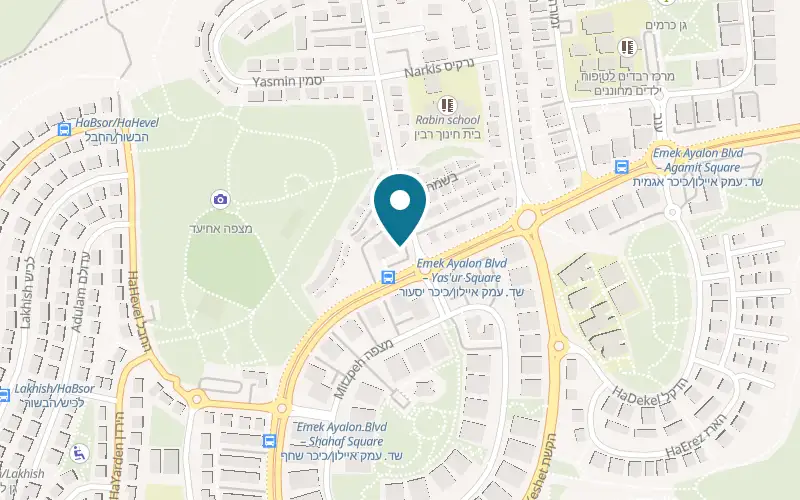 Map showing Pizza Hut Shoham at 161 Emek Ayalon Street, Shoham