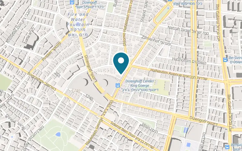 Map showing Pizza Hut Tel Aviv King George at 79 King George Street, Tel Aviv-Yafo