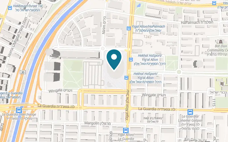 מפה: פיצה האט תל אביב יד אליהו ברחוב יגאל אלון 51, תל אביב-יפו