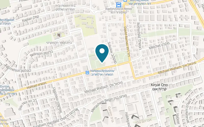 Map showing Pizza Naama at 57 HaNasi Boulevard, Kiryat Ono