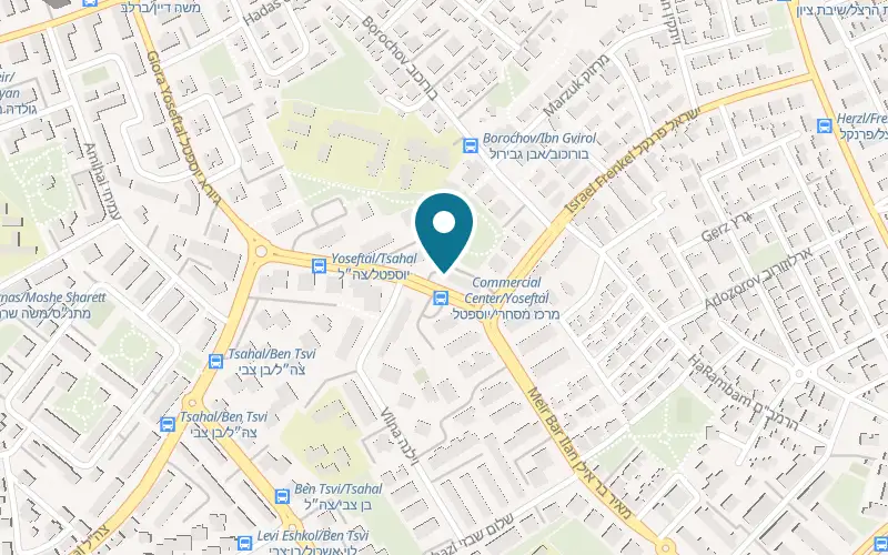 Map showing Pizza Shemesh Ramla Yoseftal at 31 Yoseftal Street, Ramla
