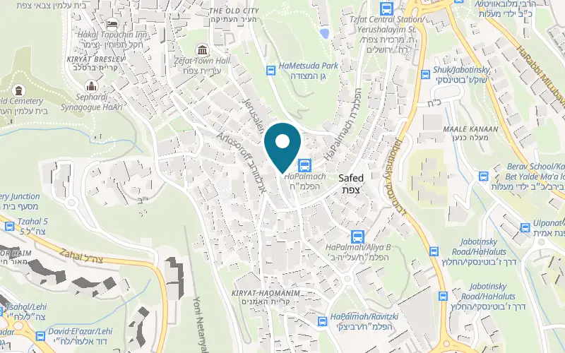 Map showing Pizza Shemesh Safed at 81 Jerusalem Street, Safed