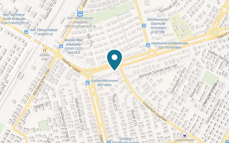 Map showing Pizza Story Kiryat Motzkin at 6 Weizmann Street, Kiryat Motzkin