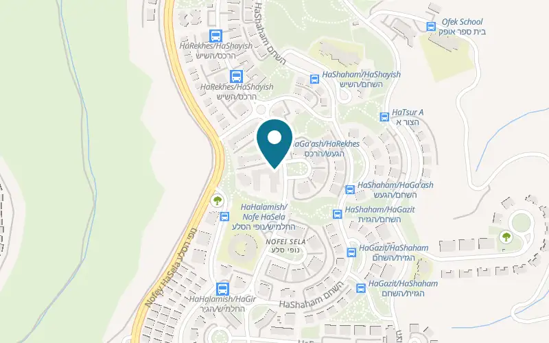 Map showing Pizza Story Ma'ale Adumim at 35 HaRekhes Street, Ma'ale Adumim