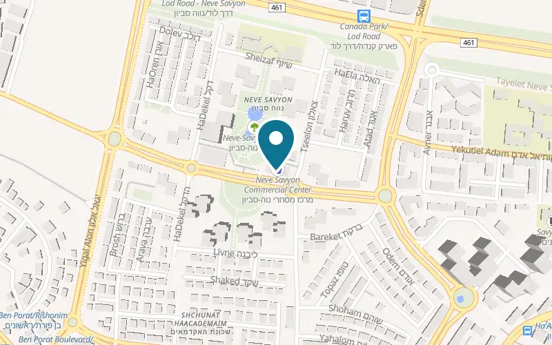 Map showing Pizza Story Or Yehuda at 10 Haim Bar-Lev Street, Or Yehuda