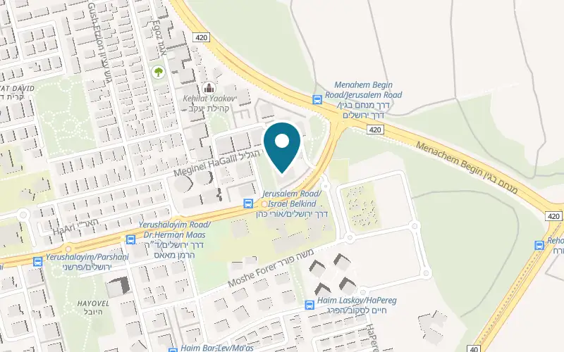 Map showing Pizza Story Rehovot at 15 Derech Yerushalayim, Rehovot