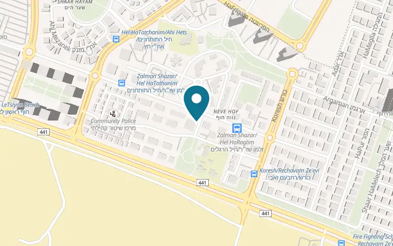 Map showing Pizza Story Rishon LeZion Shazar at 27 Zalman Shazar Street, Rishon LeZion