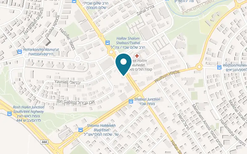 Map showing Pizza Story Rosh HaAyin at 30 HaRav Shalom Shabazi Street, Rosh HaAyin