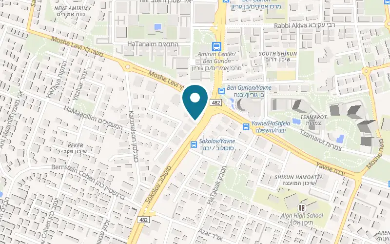 Map showing Port 19 Kosher Ramat HaSharon at 111 Sokolov Street, Ramat HaSharon