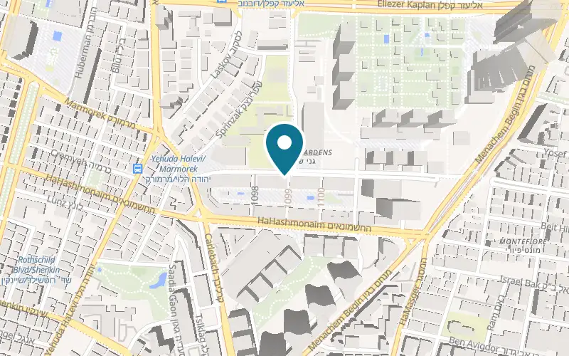 Map showing Porter & Sons at 14 HaArba'a Street, Tel Aviv-Yafo