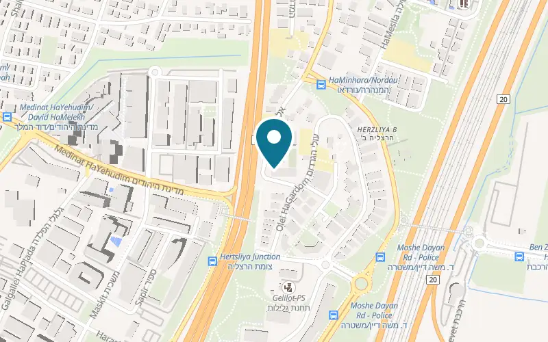 Map showing Power Yoga Herzliya at 2 El Al Street, Herzliya B, Herzliya