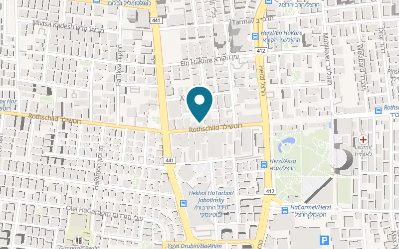 Map showing Premium Nursery at 52 Rothschild Boulevard, Rishon LeZion