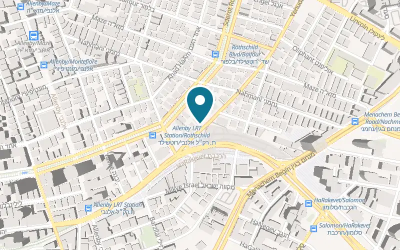 Map showing Primitive Design at 77 Yehuda HaLevi Street, Tel Aviv-Yafo