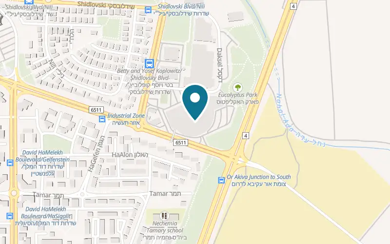 Map showing PROFIT Or Akiva at Orot mall, 2nd floor, 1 Sderot HaNasi Weizmann, Or Akiva
