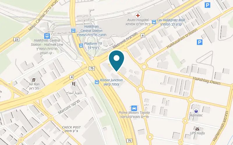 Map showing Quest Room at 9 Leon Stein Street, Haifa