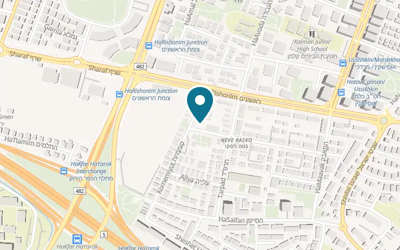 Map showing Reviva and Celia at 1 HaMeyasdim Street, Ramat HaSharon