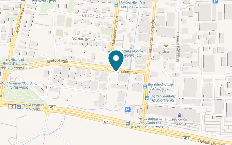 Map showing Robi Robin at 24 Shabazi Street, Yehud