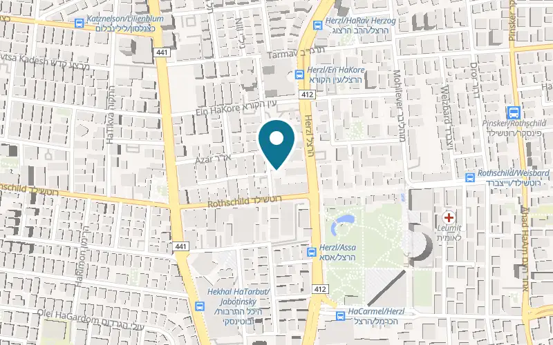 Map showing Rockstore 1970 at 2 Bialik Street, Rishon LeZion