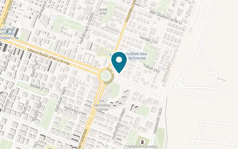 Map showing Rosh Katan at 45 Bialik Boulevard, Ramat HaSharon