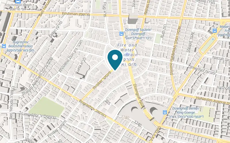 Map showing Salon DY at 66 Pinsker Street, Tel Aviv-Yafo