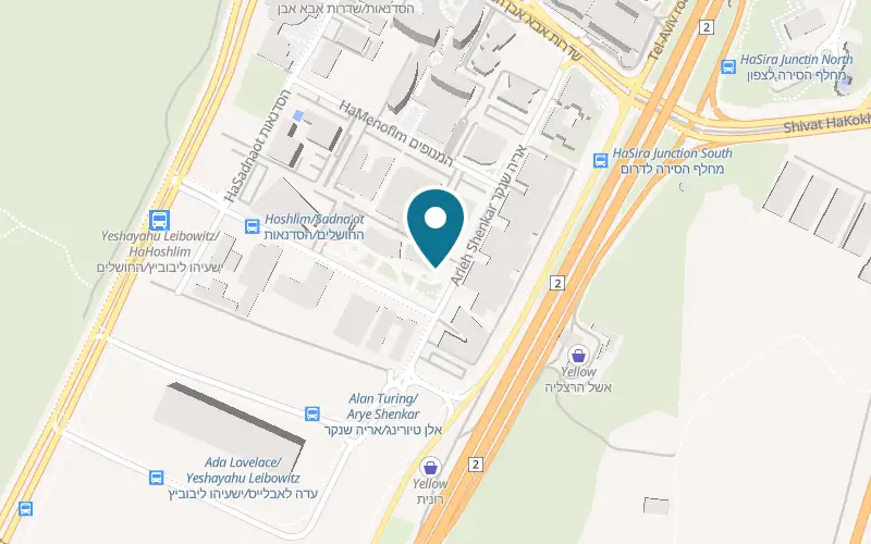 Map showing Sandwich Factory at 16 Arye Shenkar Street, Herzliya Pituach, Herzliya