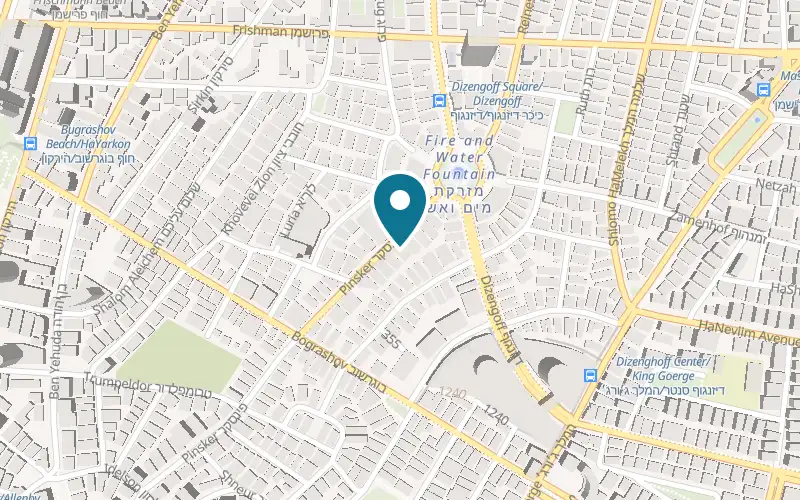 Map showing Scissors at 62 Pinsker Street, Tel Aviv-Yafo