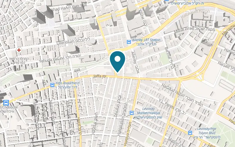 Map showing Shaba Fashion at 89 Nahalat Binyamin Street, Tel Aviv-Yafo