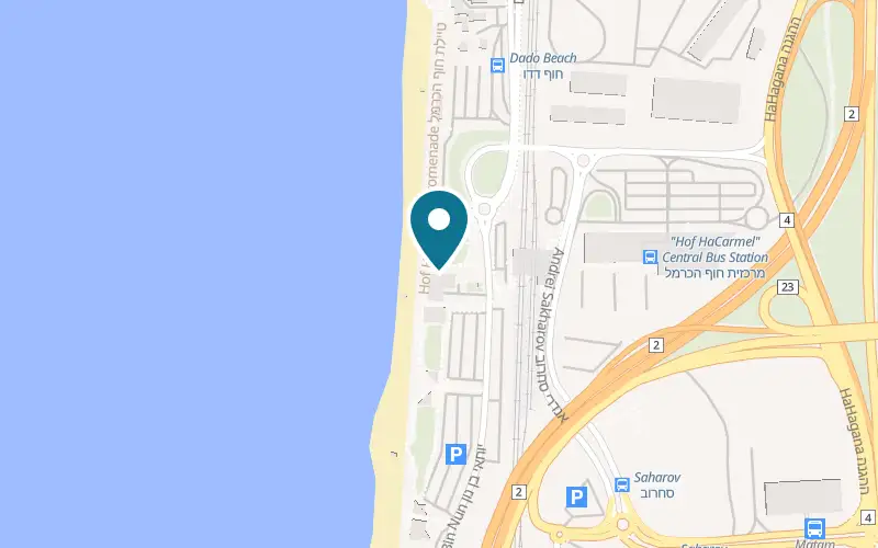 Map showing Shaltieli at 6 Yohai Ben Nun Street, Dado Beach, Haifa