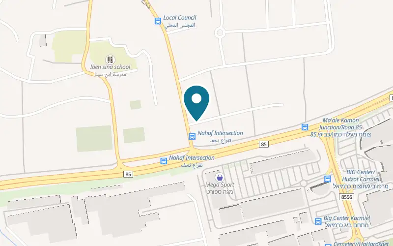 Map showing Shawarma El Basha at Street 1, Nahef