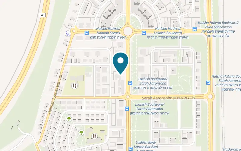 Map showing Shawarma Itzik at 177 Sderot Lachish, Kiryat Gat