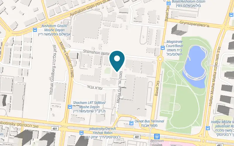 Map showing Shipudei Chen at 7 Motta Gur Street, Petah Tikva