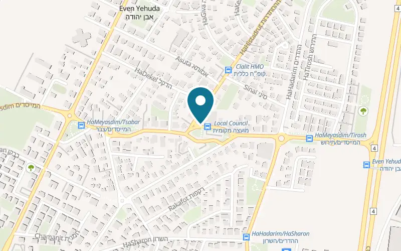 מפה: קפה שטמפפר ברחוב המייסדים 62, אבן יהודה