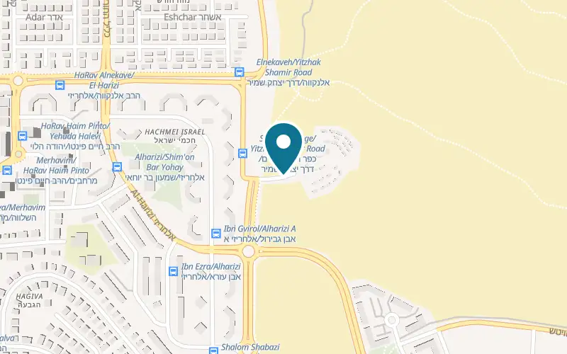 Map showing Simona Desert Coffee Bar at The Students' Village (Kfar HaStudentim), Dimona