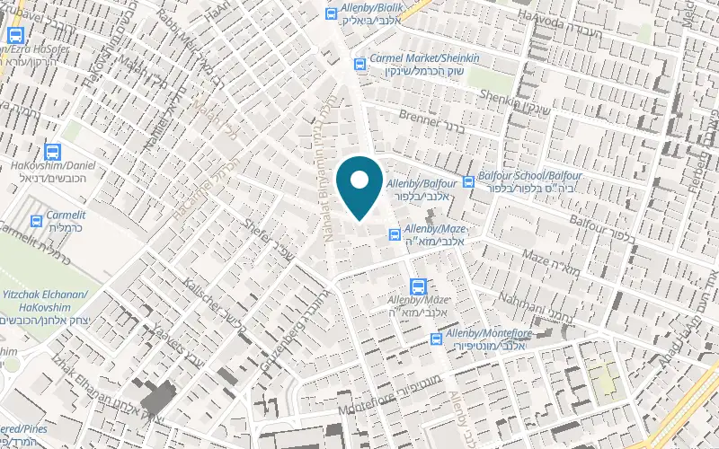 Map showing Sinai Publishing at 24 Rambam Street, Tel Aviv-Yafo