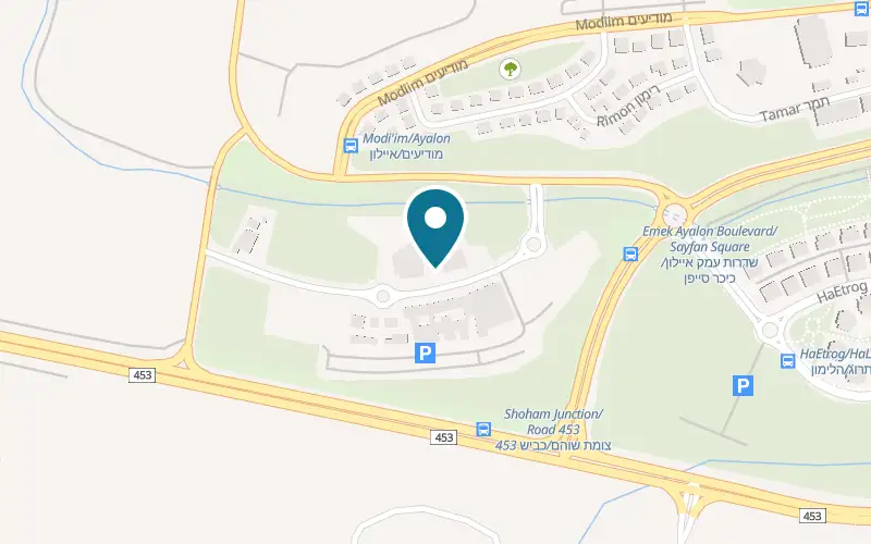 Map showing Space Shoham at Treistman building, 6 Amit Street, Shoham