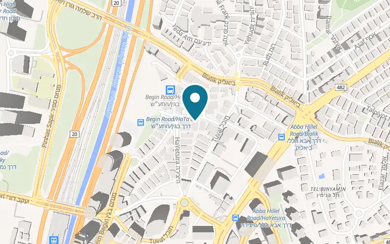 Map showing Sparadise at Hotel Indigo, 5 Ahaliav Street, Diamond Exchange district, Ramat Gan