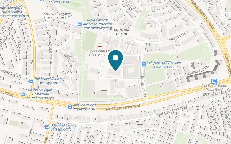Map showing Sporter Givatayim at 6 Tfutsot Israel Street, Givatayim