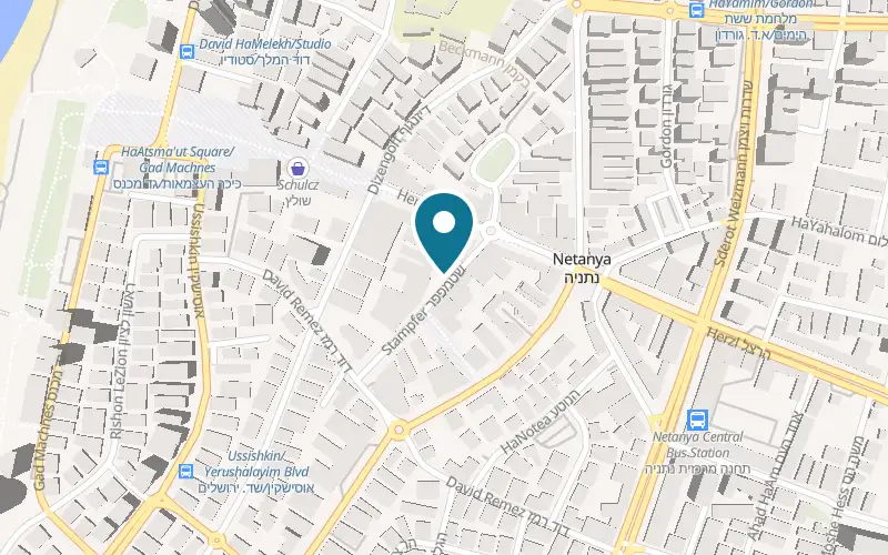 Map showing Stefan Shoes at 4 Yehoshua Stampfer Street, Netanya