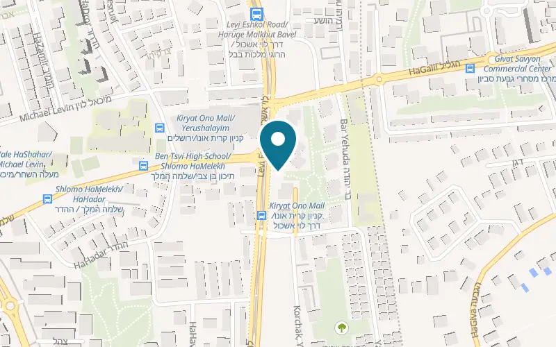 Map showing Stella Bakery at 121 Levi Eshkol Street, Kiryat Ono