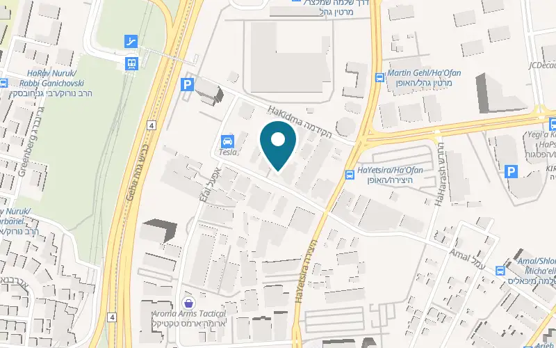 Map showing Sticky at 58 Amal Street, Petah Tikva