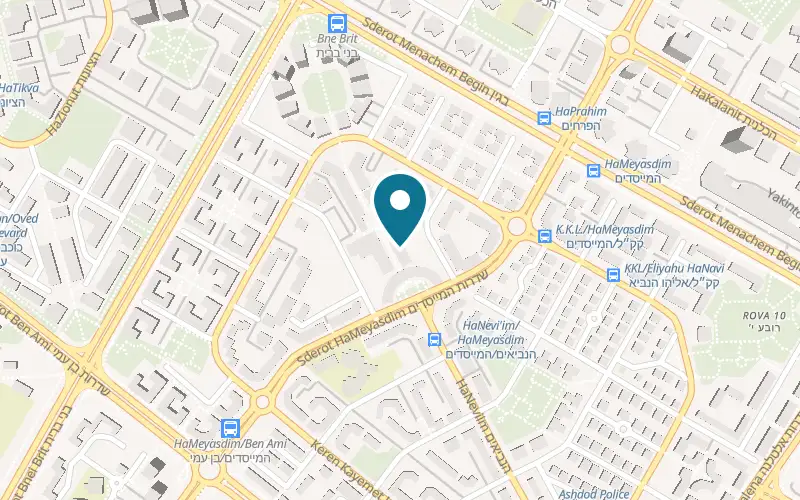 Map showing Sushi XL at 2 HaNeviim Street, Ashdod