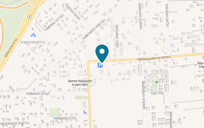Map showing The Butcher's Furniture at 27 HaMeyasdim Street, Ramot HaShavim