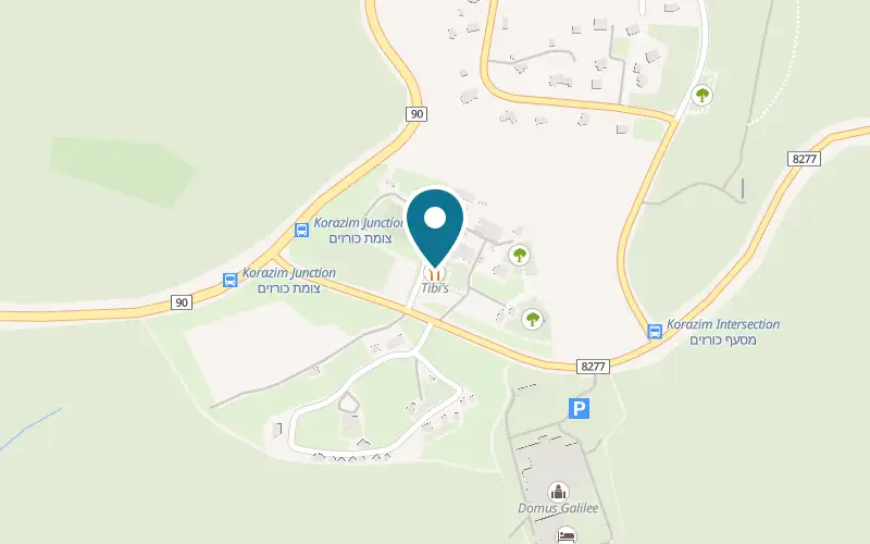 Map showing Tibi's at Vered HaGalil holiday village, Korazim, Korazim