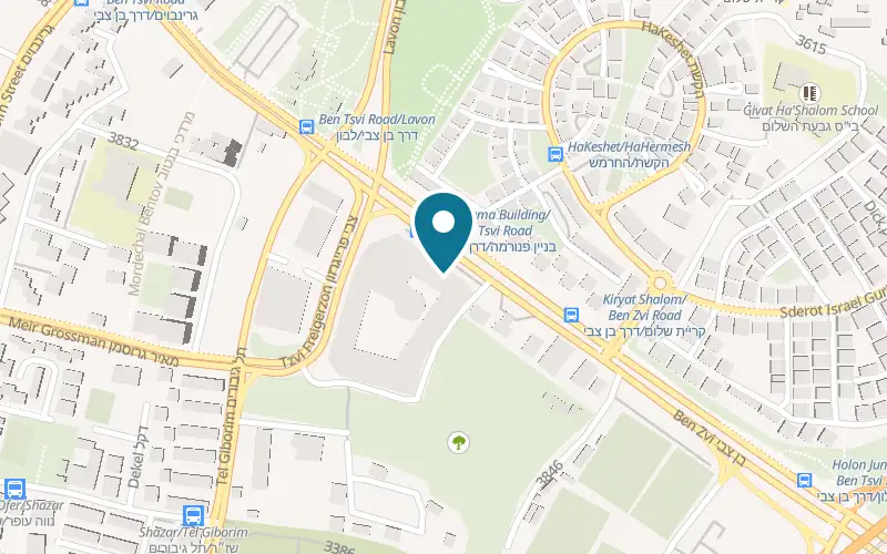 Map showing TLV 2048 at 88 Ben Zvi Road, Tel Aviv-Yafo