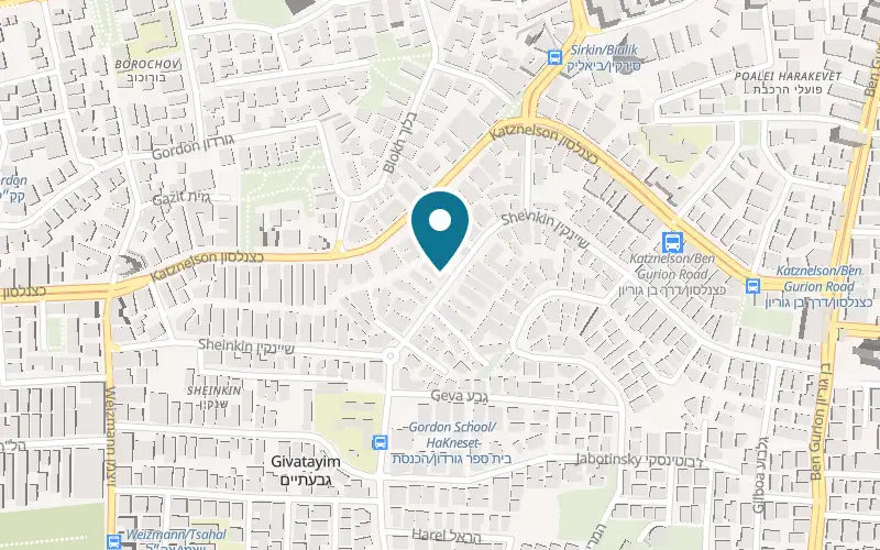 Map showing Tom's Coffee Sheinkin at 41 Sheinkin Street, Givatayim