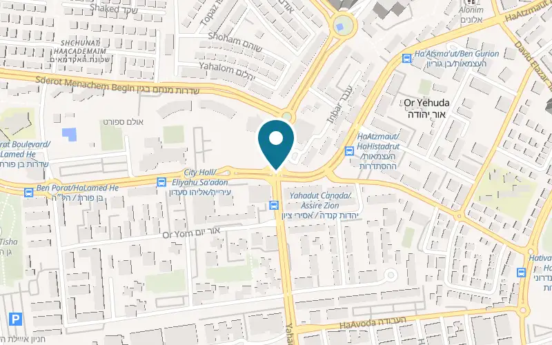 Map showing Tortiyos Bar at 128 Eliyahu Saadon Boulevard, Or Yehuda