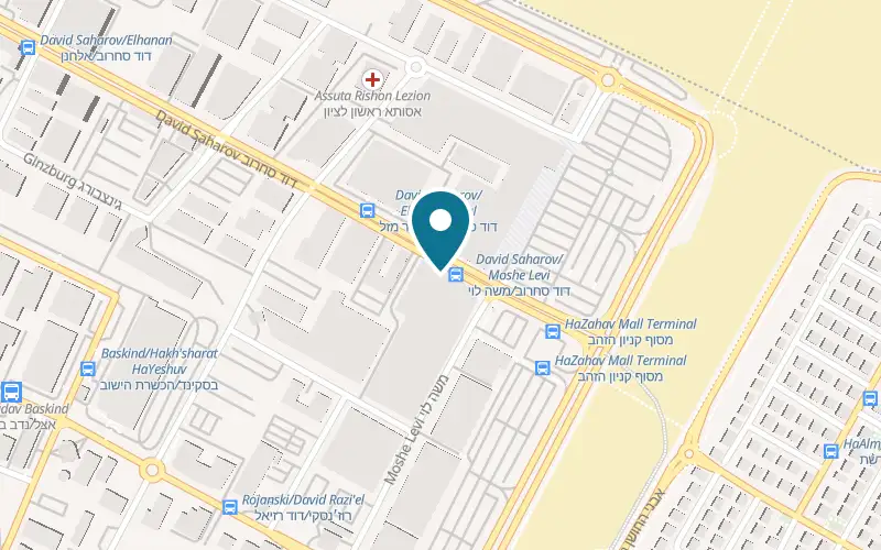 Map showing TwentySix at 26 David Sakharov Street, Rishon LeZion