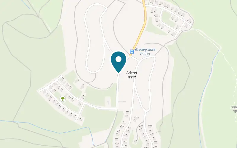 Map showing Villa Rosa at Moshav Aderet, Aderet